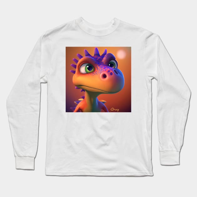 Baby Dinosaur Dino Bambino - Ozzy Long Sleeve T-Shirt by KOTOdesign